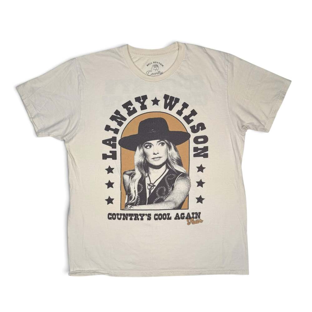 Lainey Wilson Large Country’s Cool Again Tour Bell Bottom Country T-Shirt